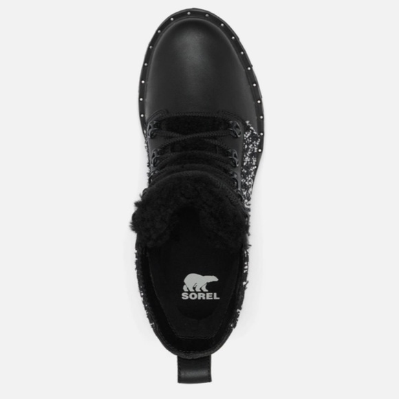 NWT SOREL lennox lace up waterproof combat Moto boots - Picture 6 of 14